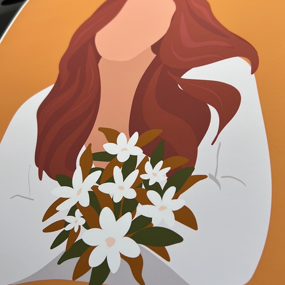 Wall Art Boho Woman Print Illustration Unframed - Picture 14 of 14